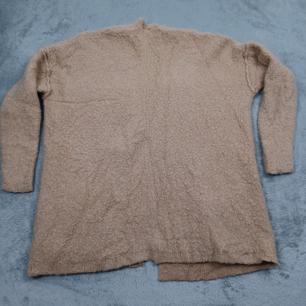 Free People Sweater Womens Medium Brown Cardigan Pockets Wool Blend - Picture 6 of 9